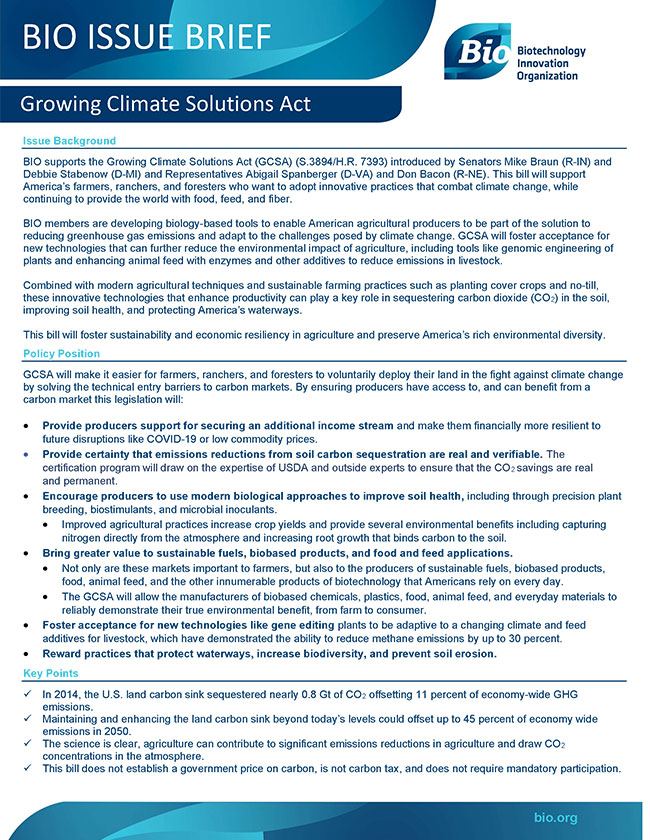 Growing Climate Solutions Act (GCSA)